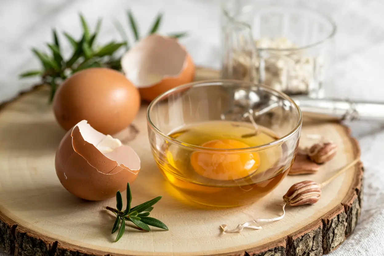 Маска з жовтком і коньяком